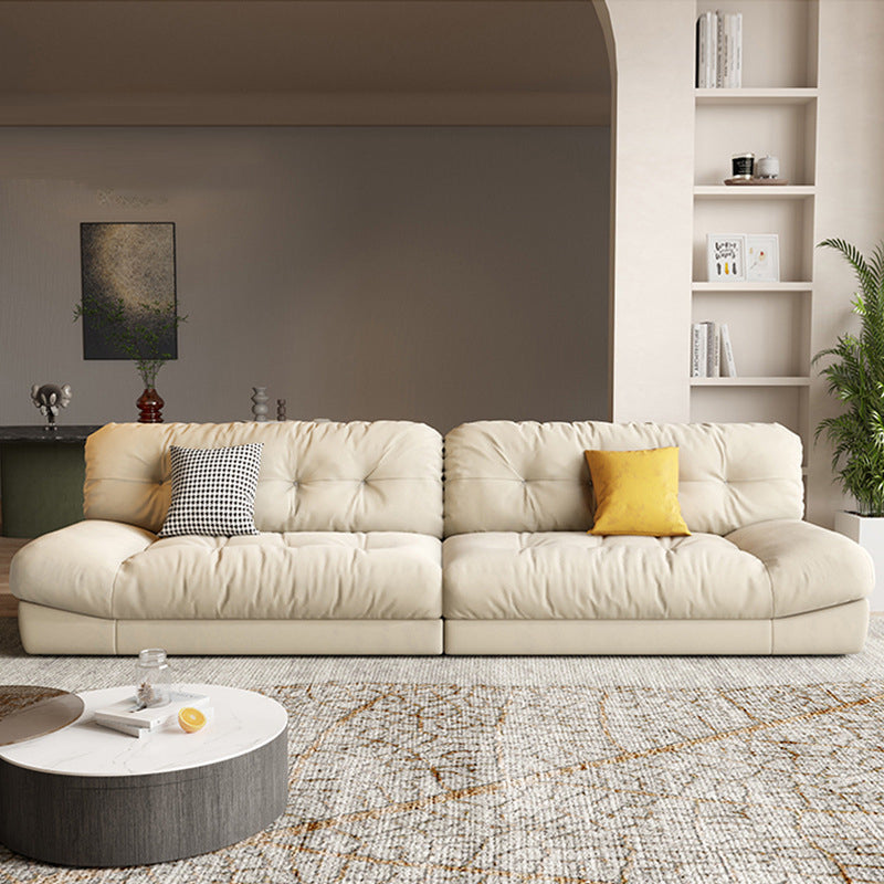 Contemporary Tufted Back Standard Sofa Pillow Top Arm Settee
