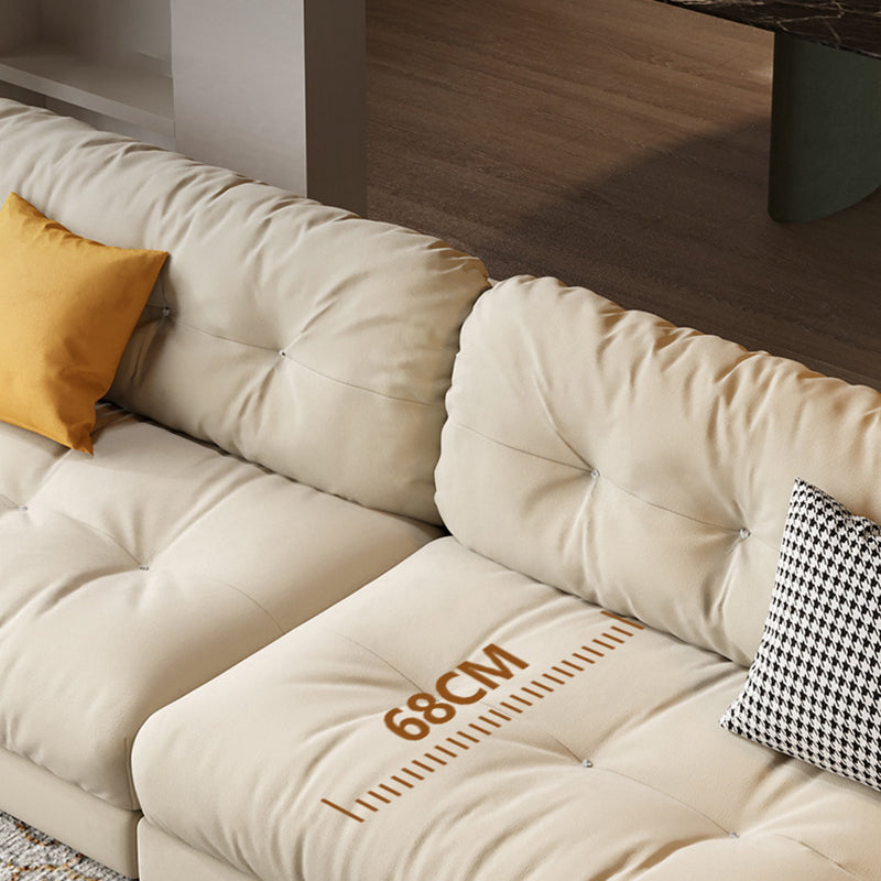 Contemporary Tufted Back Standard Sofa Pillow Top Arm Settee