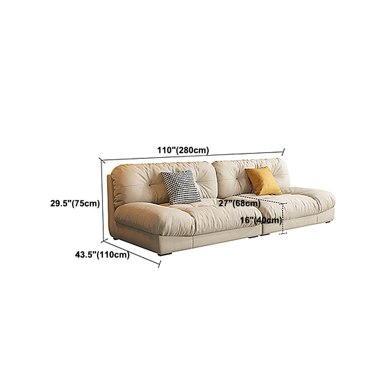 Contemporary Tufted Back Standard Sofa Pillow Top Arm Settee