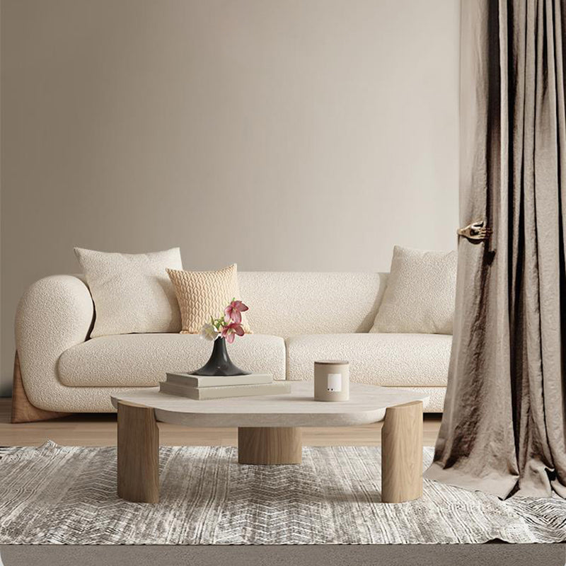 Contemporary Tuxedo Arm Standard Sofa Tight Back Sofa with Pillows