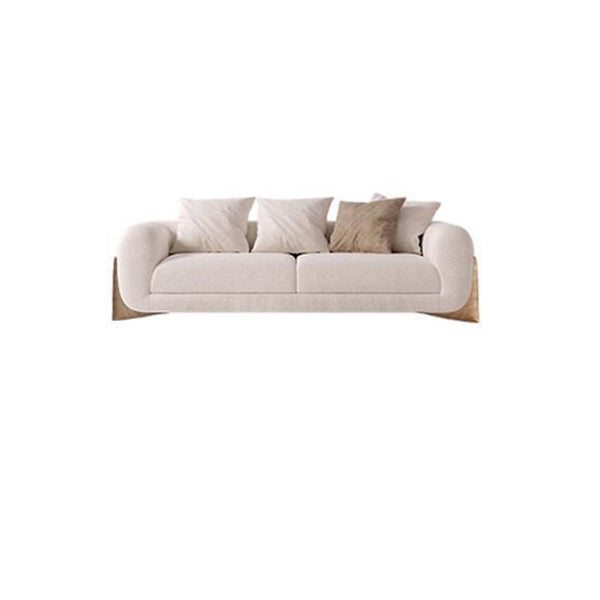 Contemporary Tuxedo Arm Standard Sofa Tight Back Sofa with Pillows