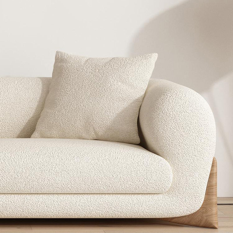 Contemporary Tuxedo Arm Standard Sofa Tight Back Sofa with Pillows