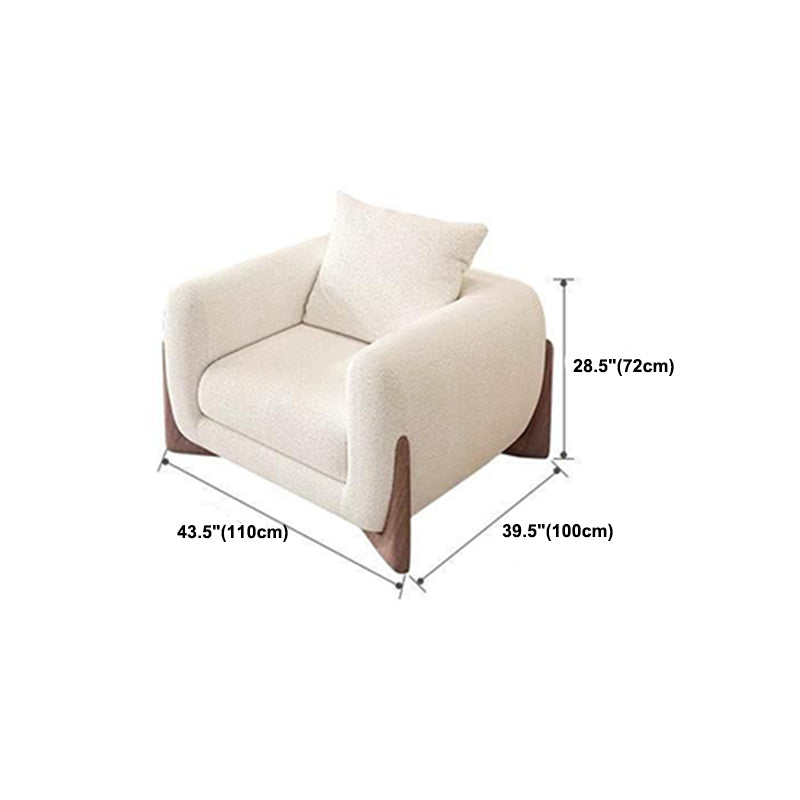 Contemporary Tuxedo Arm Standard Sofa Tight Back Sofa with Pillows