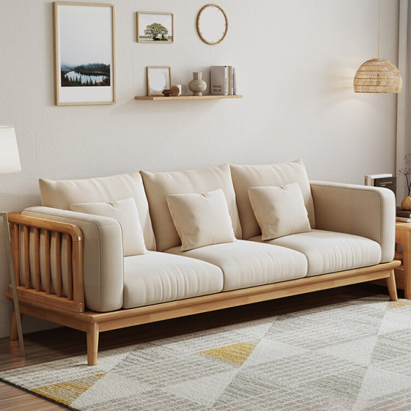 35.4" H Contemporary Cotton Blend Square Arm Sofa for Living Room