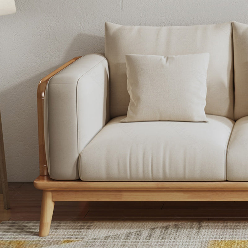 35.4" H Contemporary Cotton Blend Square Arm Sofa for Living Room