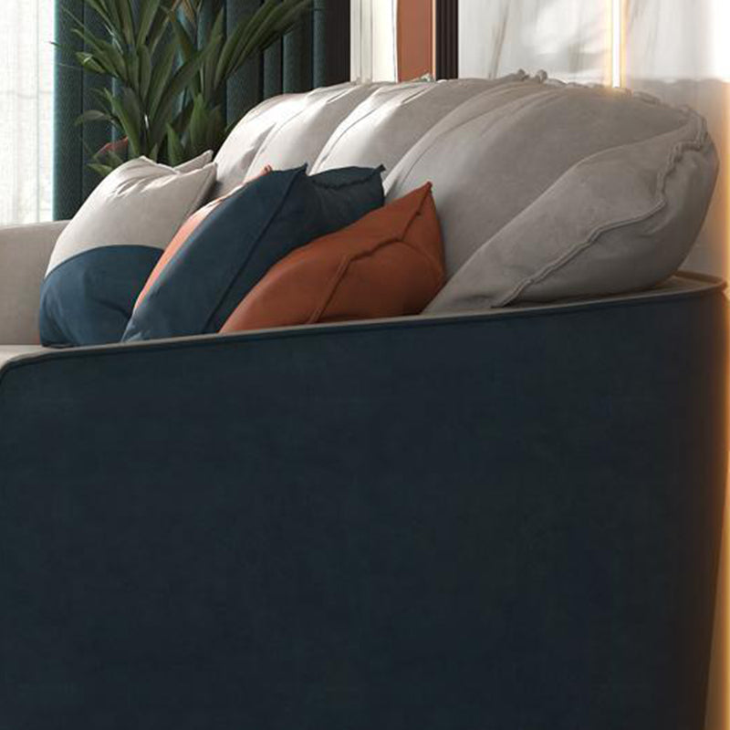 3/4-seater Faux Leather Sectional Recessed Arm Sectional Sofa