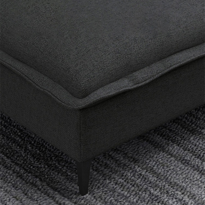 Pillow Top Arm Sectional 4-seater Fabric L-shape Sectional with Pillows