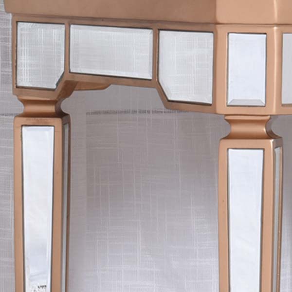 Modern 25.6" Tall 4 Legs End Table Square Glass Top End Table