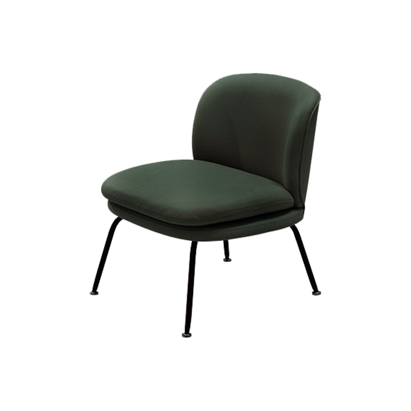 25.59" Wide Armless Chair Faux Leather Chair for Living Room, Stain Resistant