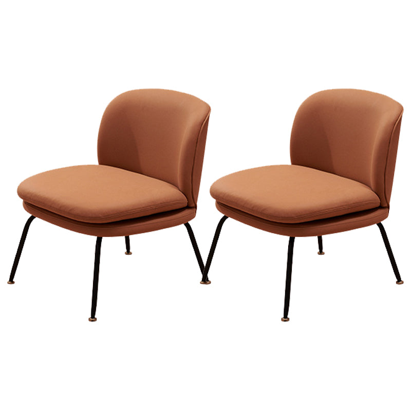 25.59" Wide Armless Chair Faux Leather Chair for Living Room, Stain Resistant