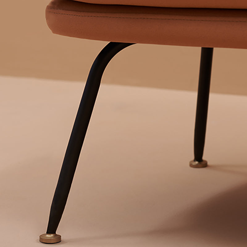 25.59" Wide Armless Chair Faux Leather Chair for Living Room, Stain Resistant