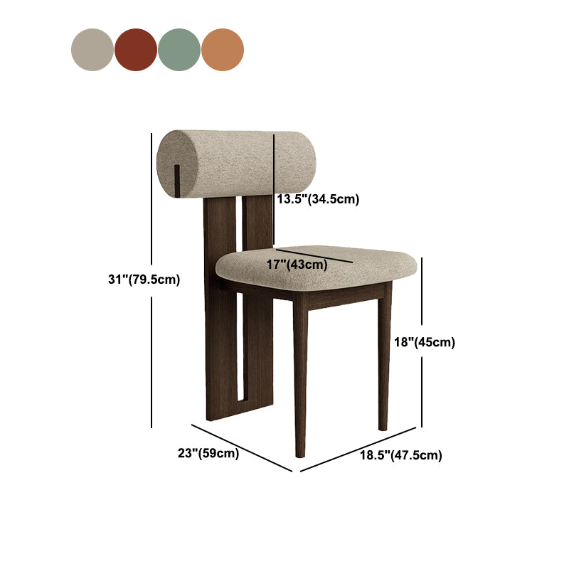 23.22" Wide Armless Chair Solid Wood Frame Chair for Living Room