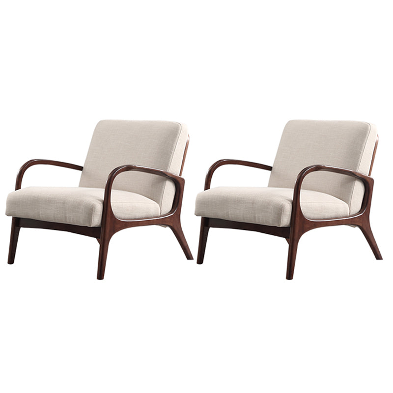 Rubberwood Arm Chair Synthetic Square Arms Chair, 28.34" Wide