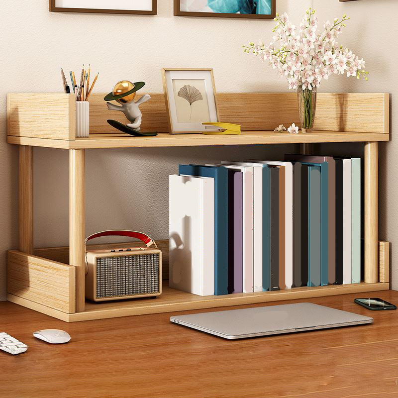 Modern Wooden Bookcase Open Storage Bookshelf with and Shelves