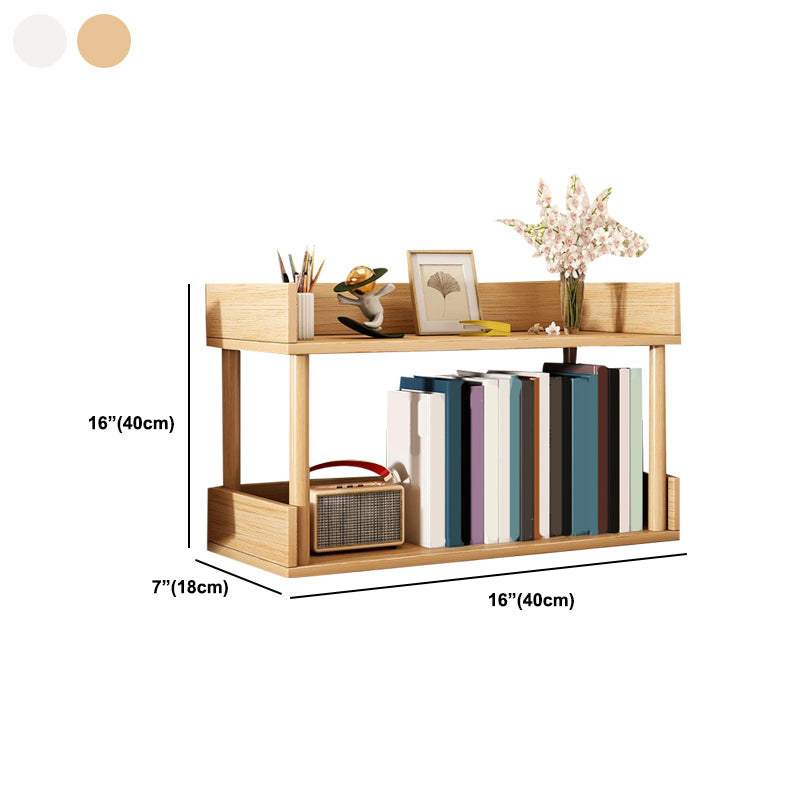 Modern Wooden Bookcase Open Storage Bookshelf with and Shelves