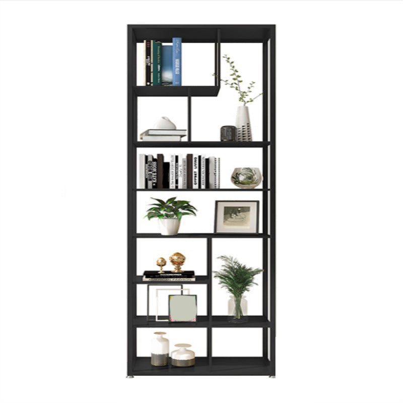 Geometric Metal Shelf Bookcase Glam Vertical Open Book Shelf