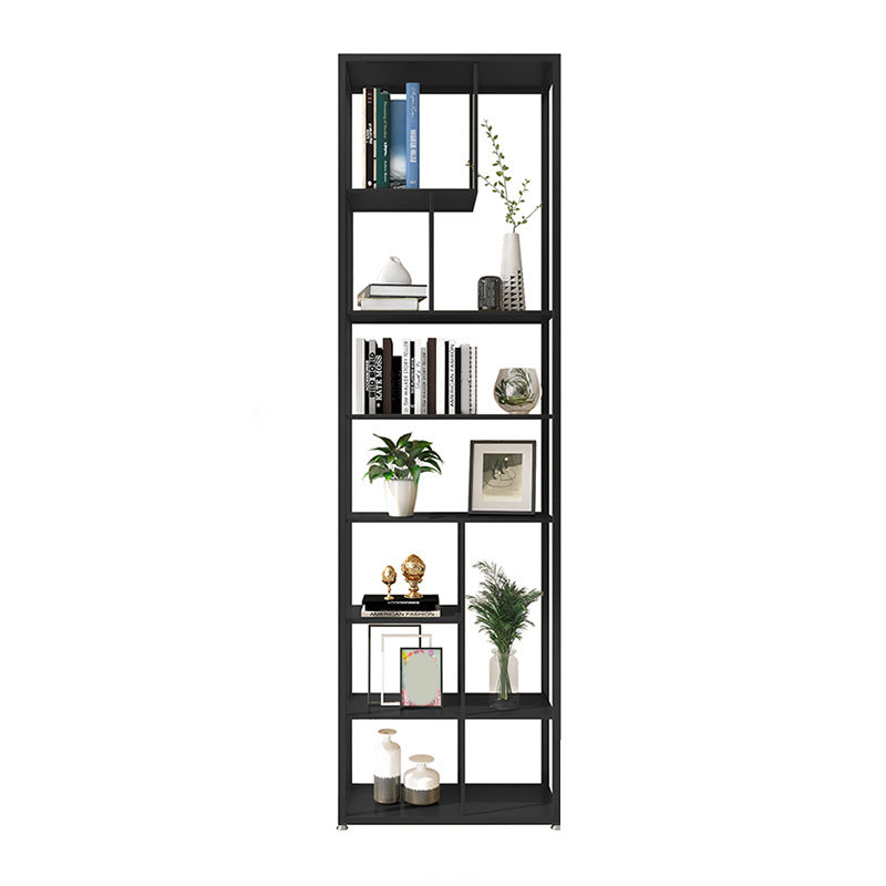Geometric Metal Shelf Bookcase Glam Vertical Open Book Shelf