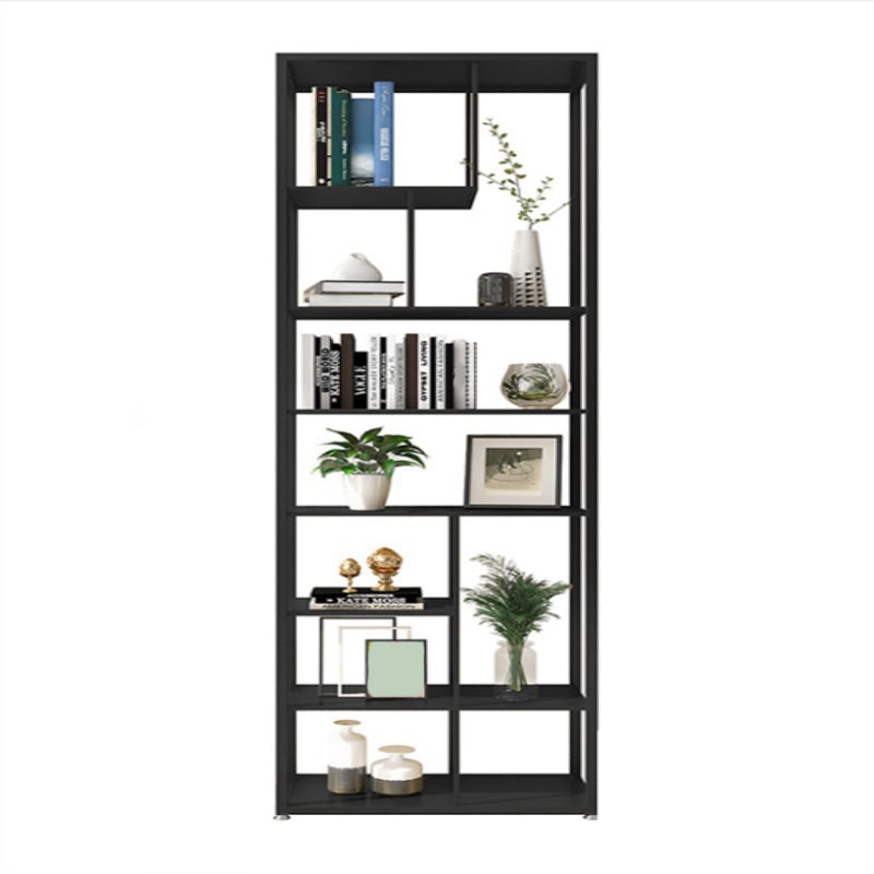 Geometric Metal Shelf Bookcase Glam Vertical Open Book Shelf
