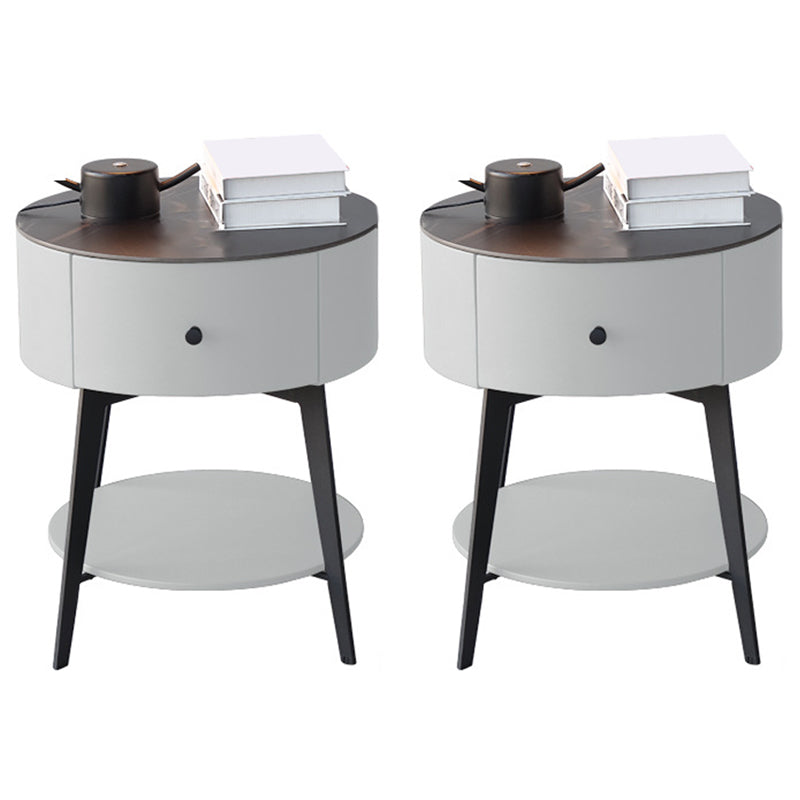 1 Drawer Accent Table Nightstand 21.65" Tall Contemporary Bed Nightstand with 1 Shelf