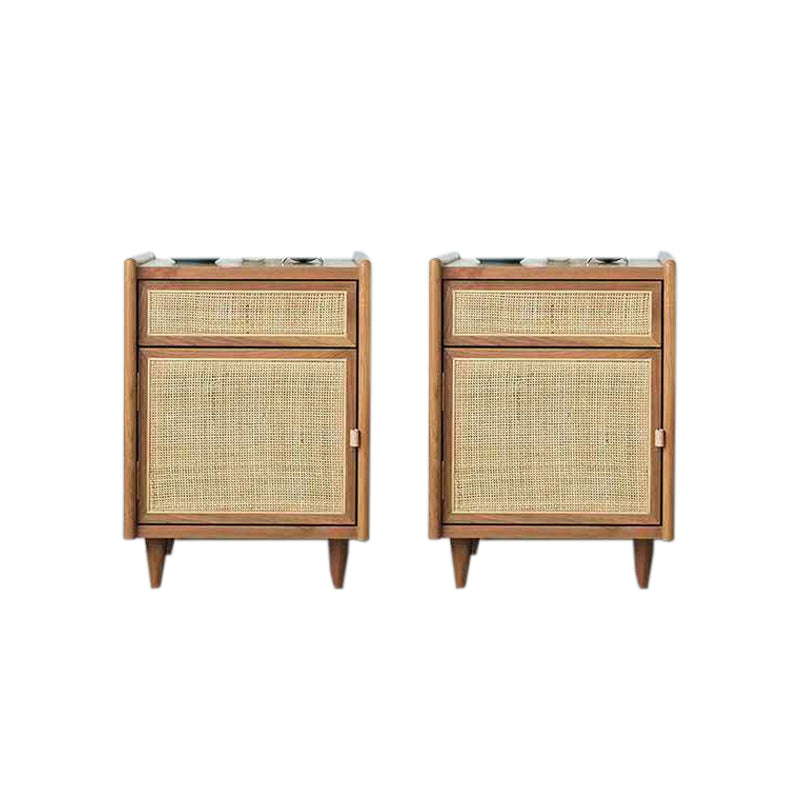 1 Drawer Contemporary Nightstand 1 Door Bedside Cabinet ,22" Tall