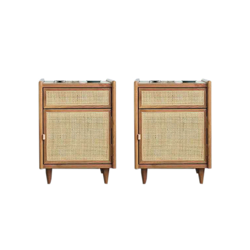 1 Drawer Contemporary Nightstand 1 Door Bedside Cabinet ,22" Tall