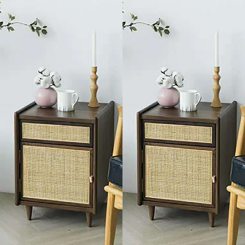1 Drawer Contemporary Nightstand 1 Door Bedside Cabinet ,22" Tall