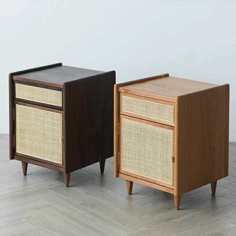 1 Drawer Contemporary Nightstand 1 Door Bedside Cabinet ,22" Tall