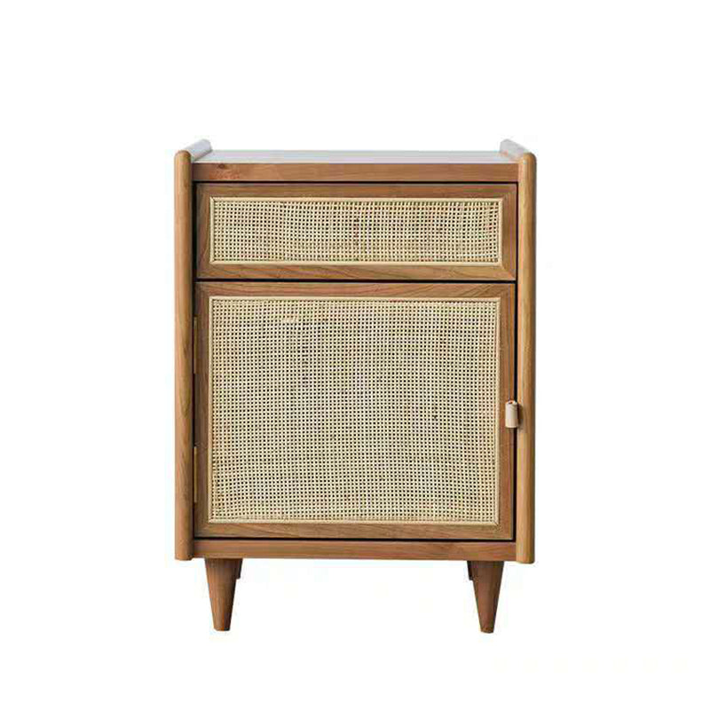 1 Drawer Contemporary Nightstand 1 Door Bedside Cabinet ,22" Tall