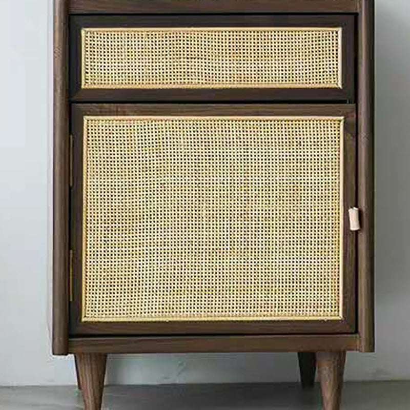 1 Drawer Contemporary Nightstand 1 Door Bedside Cabinet ,22" Tall