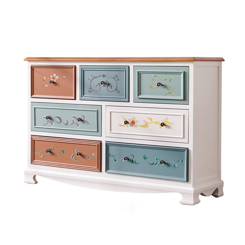 Nautical Bedroom Chest Wooden 16" Wide Storage Chest with Drawers