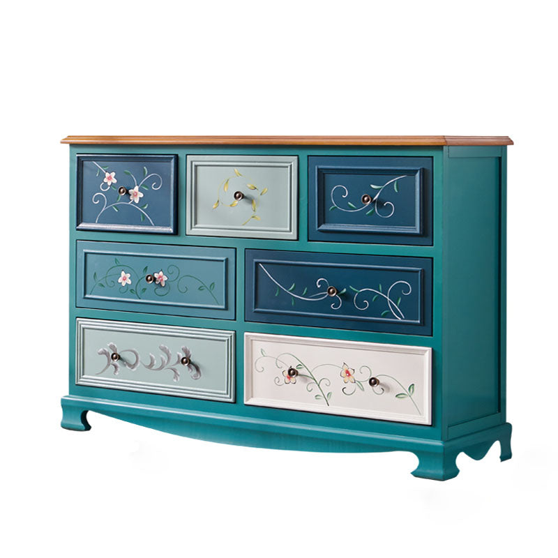 Nautical Bedroom Chest Wooden 16" Wide Storage Chest with Drawers