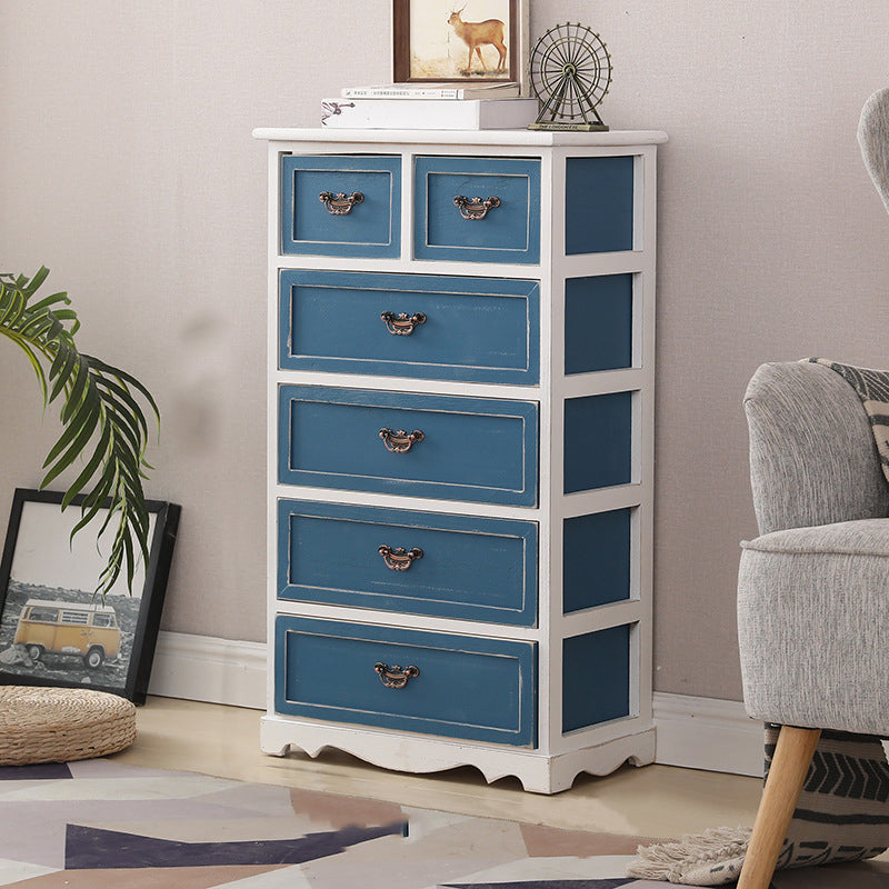 12" W Vertical Lingerie Chest Traditional Bedroom Storage Chest with Drawers