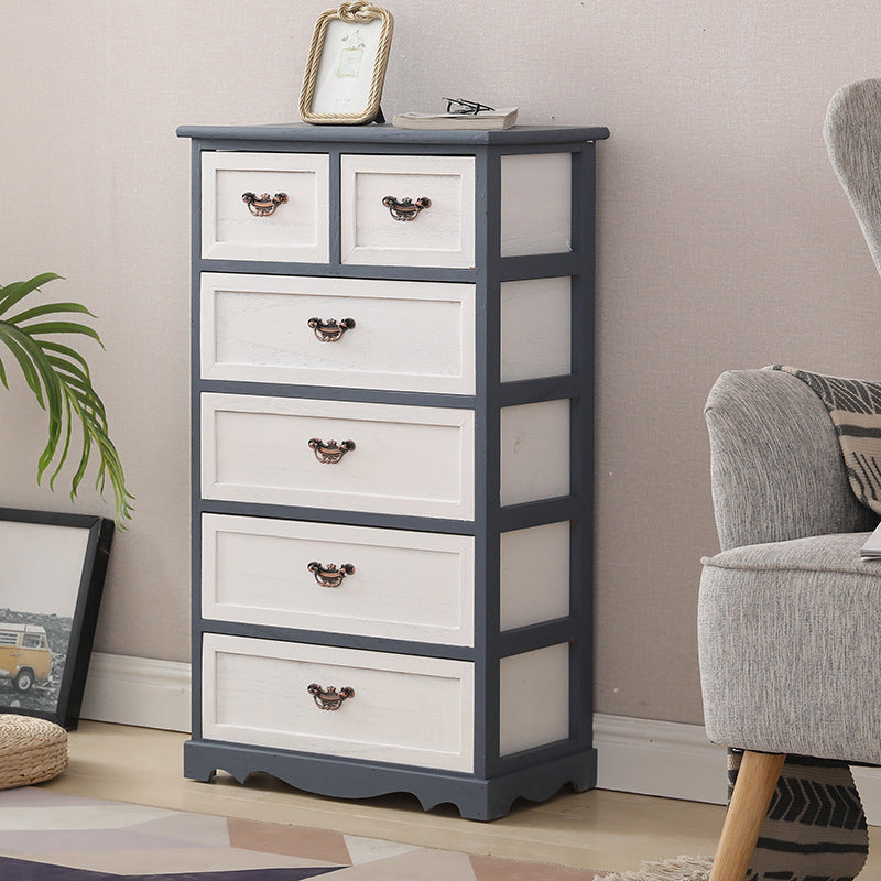 12" W Vertical Lingerie Chest Traditional Bedroom Storage Chest with Drawers