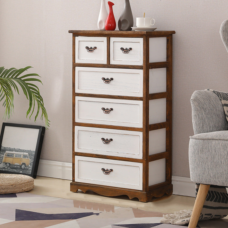 12" W Vertical Lingerie Chest Traditional Bedroom Storage Chest with Drawers