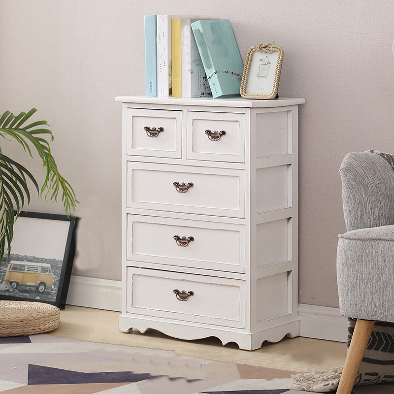 12" W Vertical Lingerie Chest Traditional Bedroom Storage Chest with Drawers