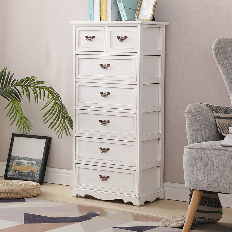 12" W Vertical Lingerie Chest Traditional Bedroom Storage Chest with Drawers