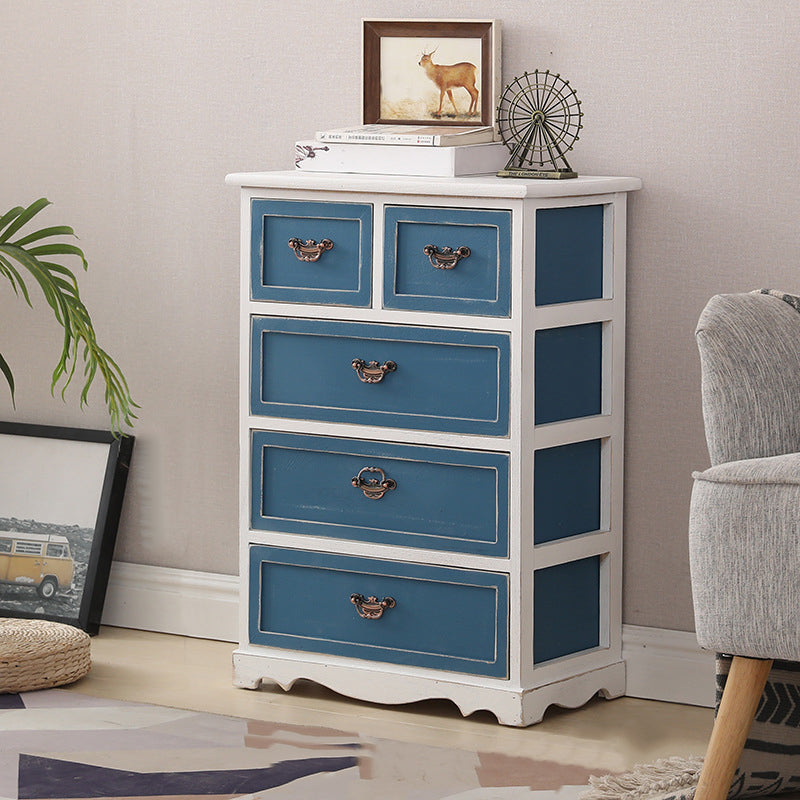 12" W Vertical Lingerie Chest Traditional Bedroom Storage Chest with Drawers