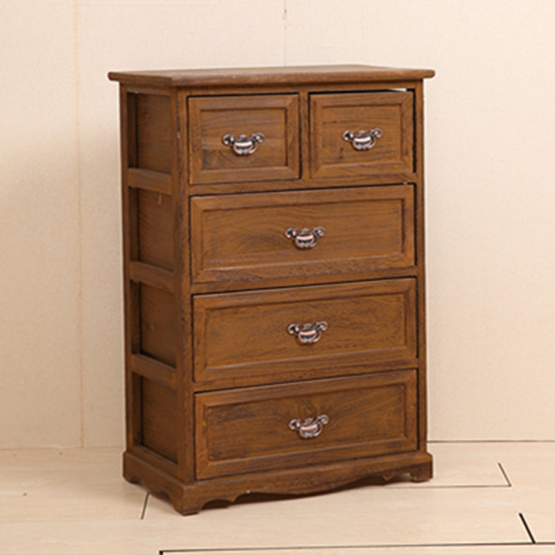 Nautical Bedroom Vertical Storage Chest Wooden Chest with Drawers