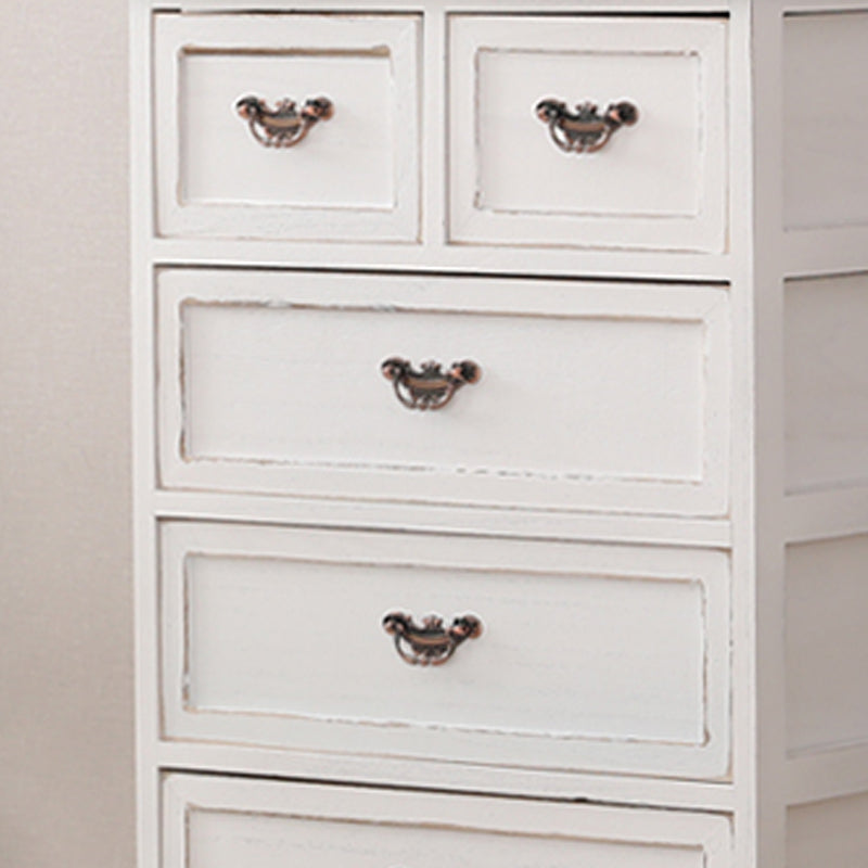 Nautical Bedroom Vertical Storage Chest Wooden Chest with Drawers