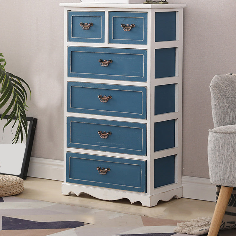 Nautical Bedroom Vertical Storage Chest Wooden Chest with Drawers