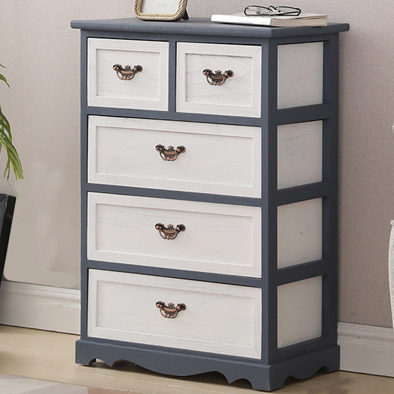 Nautical Bedroom Vertical Storage Chest Wooden Chest with Drawers