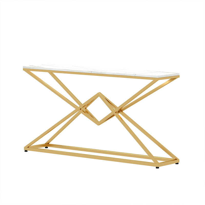 Modern Rectangle Console Accent Table Antique Finish Console Sofa Table