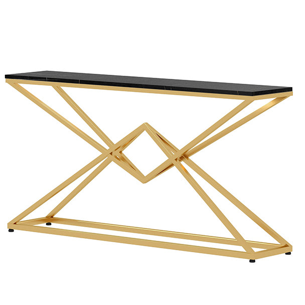 Modern Rectangle Console Accent Table Antique Finish Console Sofa Table