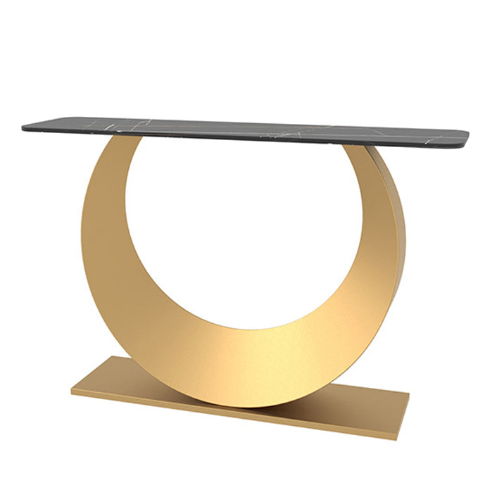 31.5" Tall Stone Accent Table Modern Scratch Resistant End Table for Hall