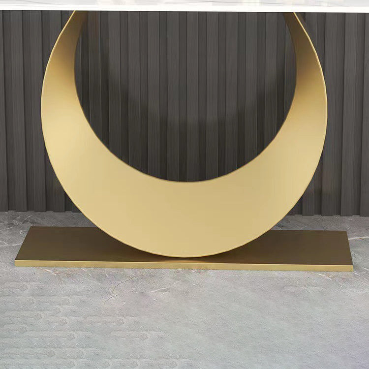 31.5" Tall Stone Accent Table Modern Scratch Resistant End Table for Hall