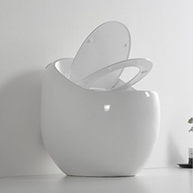 Siphon Jet Round Toilet Mini Indoor Flush Toilet for Washroom