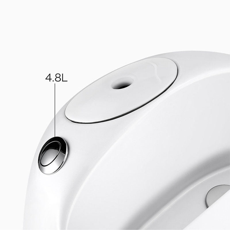 Siphon Jet Round Toilet Mini Indoor Flush Toilet for Washroom