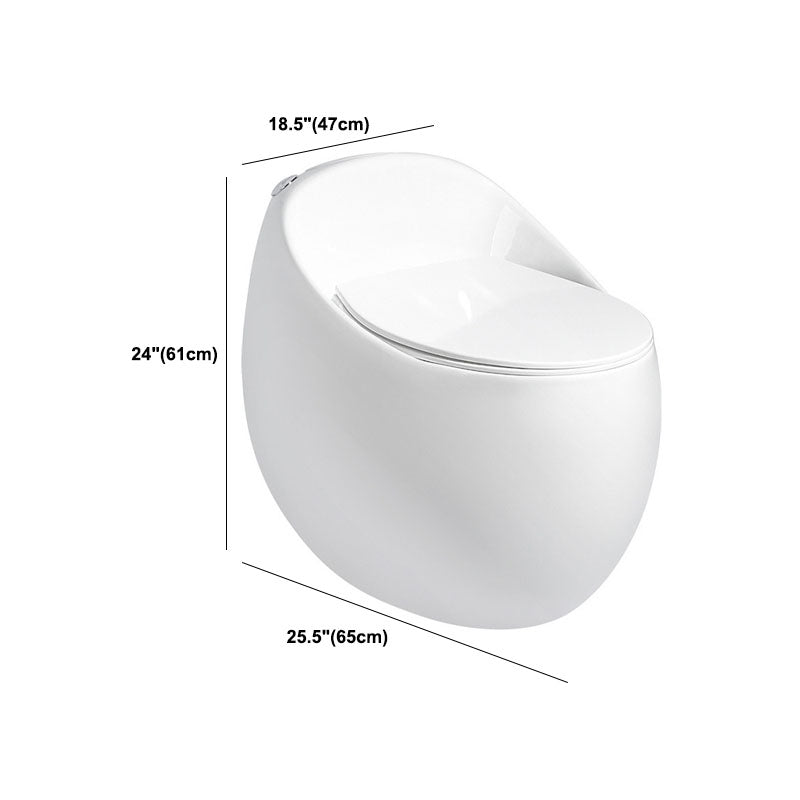 Siphon Jet Round Toilet Mini Indoor Flush Toilet for Washroom