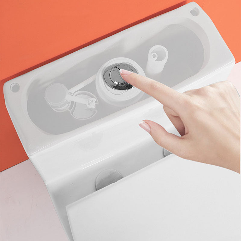 Ceramic Floor Mount Toilet Household One-piece Elongated Siphon Jet Flush Toilet