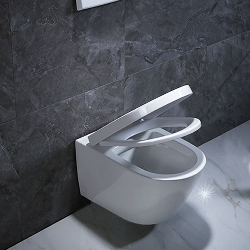 High Efficiency Flush Toilet Elongated Wall Mount Household Small Toilet Seat Included